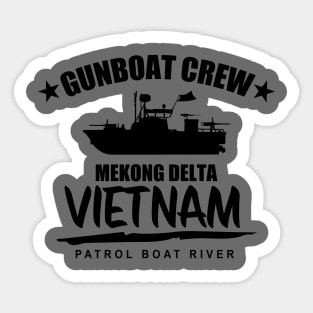 Gunboat Crew Mekong Delta Vietnam (subdued) Sticker